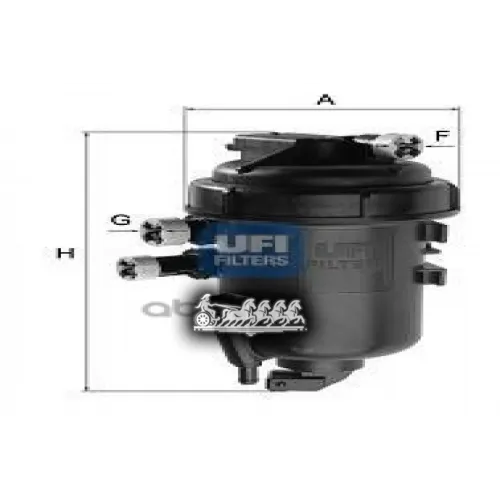 Фильтр Топливный Opel Astra H/Zafira B -15 Diesel UFI 