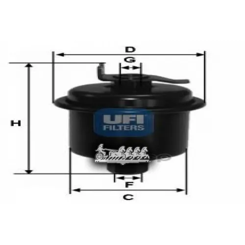Фильтр Топливный, Бензин UFI 31.621.00