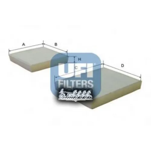 Фильтр Салона Peugeot 207 06- (Упак.2шт.) UFI 