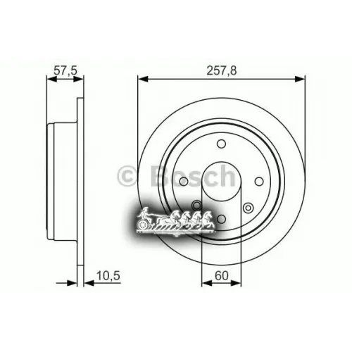 Диск Тормозной Chevrolet Lacetti 05- Задн. Bosch 