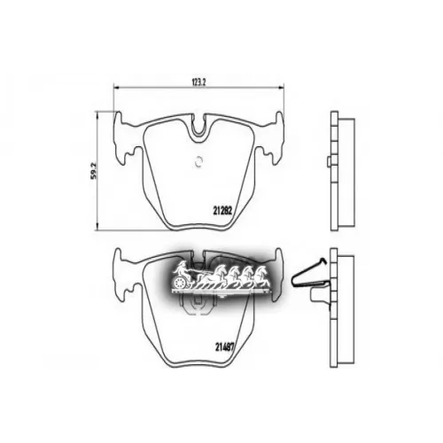 Колодки Тормозные Дисковые Зад Brembo 