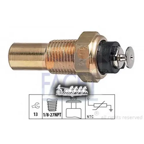 Датчик Температуры Охлаждающей Жидкости Facet 7.3014