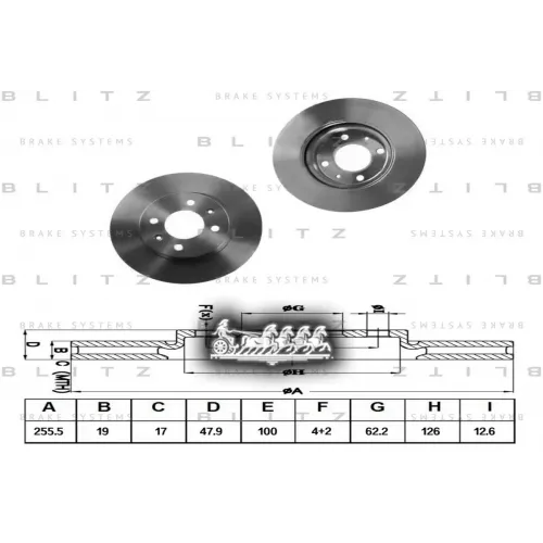 Диск Тормозной Hyundai Getz 02- Перед. Вент. Blitz 