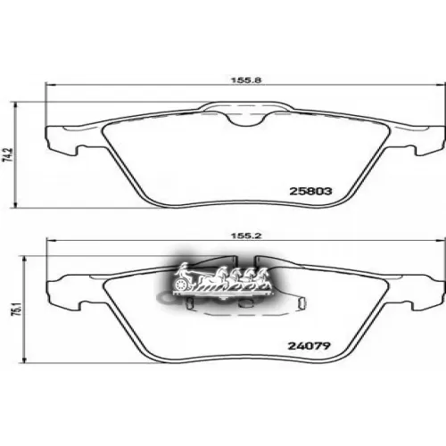 Колодки Тормозные Дисковые Перед Brembo 