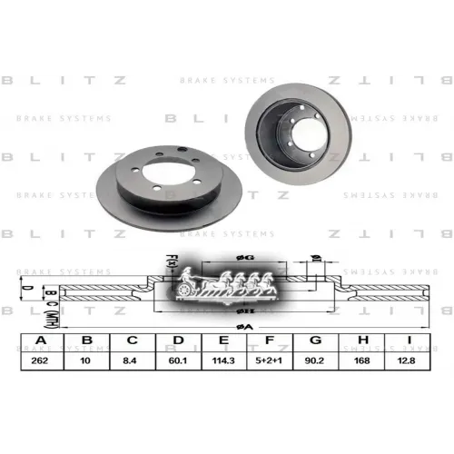 Диск Тормозной Mitsubishi Lancer/Outlander/Space 95- Задн. Blitz 
