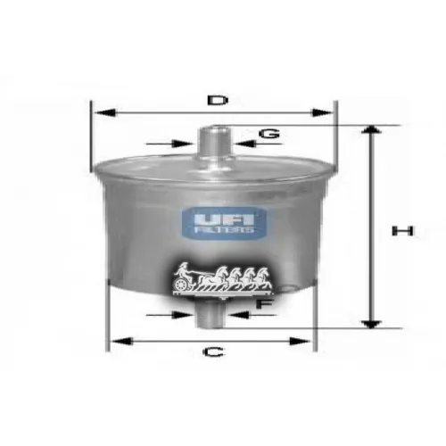 Фильтр Топливный Vag A3/G4/Octavia/Uaz Hunter/Patriot 2.7 UFI 31.718.00