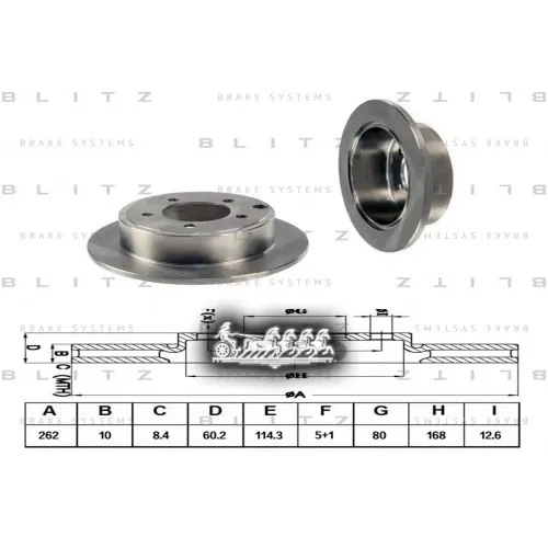 Диск Тормозной Mitsubishi Lancer 08- Задн. Blitz 