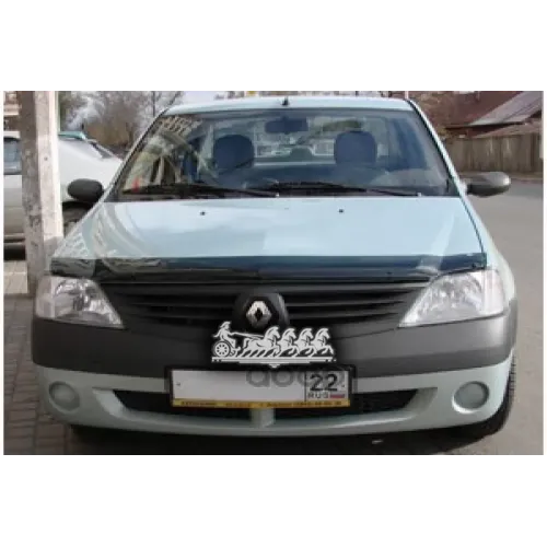 Дефлектор Капота Темный Renault Logan 2005-2013/Vaz Largus Wg. 2012-Autofamily 