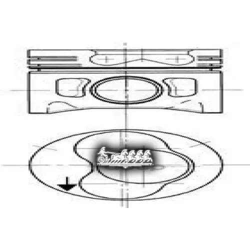 Поршень Dm.79.50x1.75x2.0x3.0 +0.50 [3-4Ци Цена За 1 Шт KOLBENSCHMIDT 