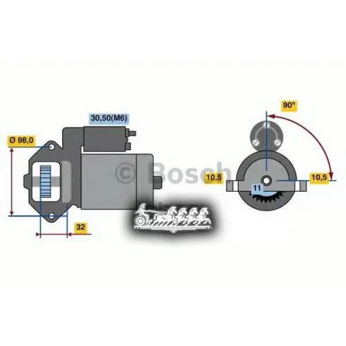 Стартер Ford Focus 2/Focus 3/Mondeo 4/Mondeo 5 04- 1.2 Kw Bosch 