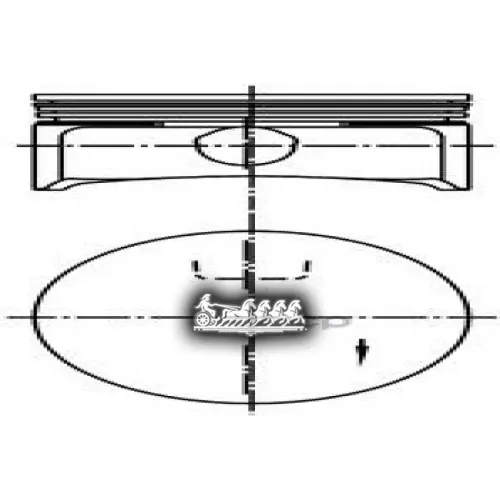 Поршень Комплект Opel Astra/Corsa/Meriva/Signum/Tigra/Vectra/Zafira 00- 1.8 16V X18xe1/Z18xe/Z18xel KOLBENSCHMIDT 