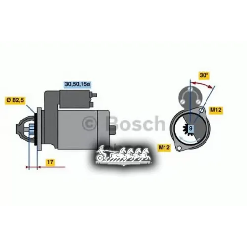 Стартер Vag 1.1 Kw Bosch 