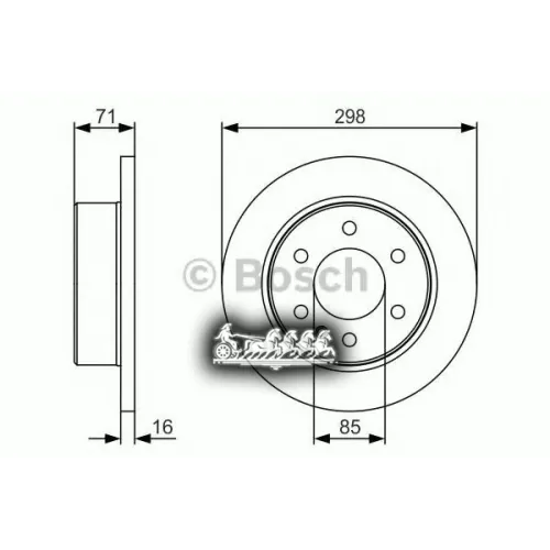 Диск Тормозной Mb/Vw Sprinter/Crafter 06- Задн. Bosch 