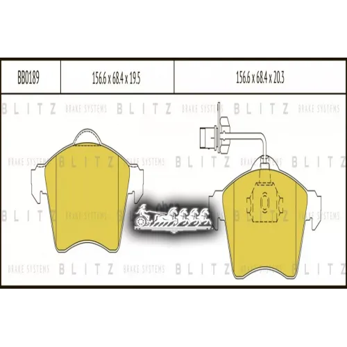 Колодки Тормозные Vw Transporter 98- Перед. Blitz 