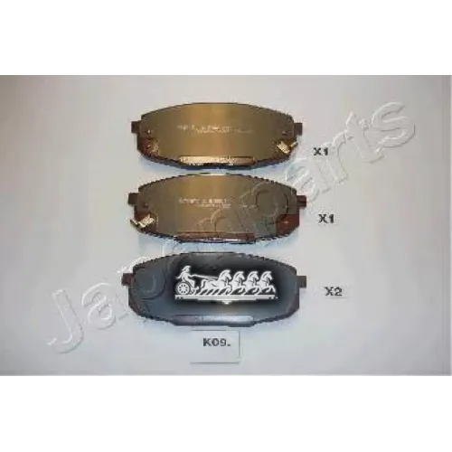 Колодки Тормозные Дисковые Japanparts PA-K09AF