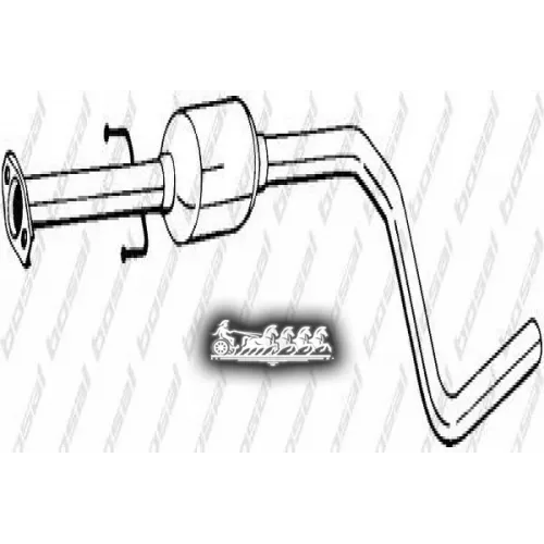 Глушитель Центральный Daewoo Matiz 98-00 Bosal 