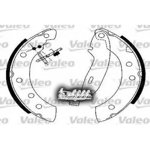 Комплект Тормозных Колодок (Барабанная Система), 203,2/38,4Мм Valeo 