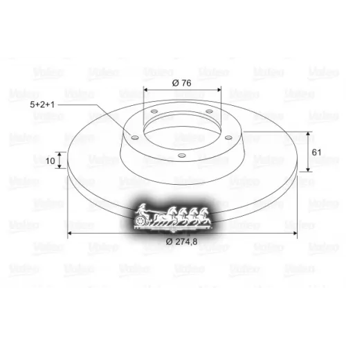Диск Тормозной Kia Carens Ii 02- Зад X2 Valeo 