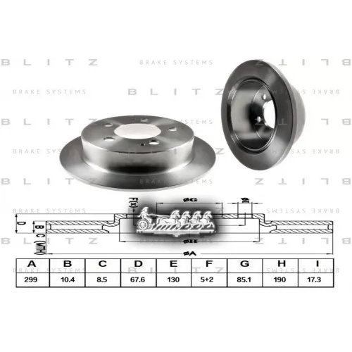 Диск Тормозной Ssang Yong Action 05- Задн. Blitz 