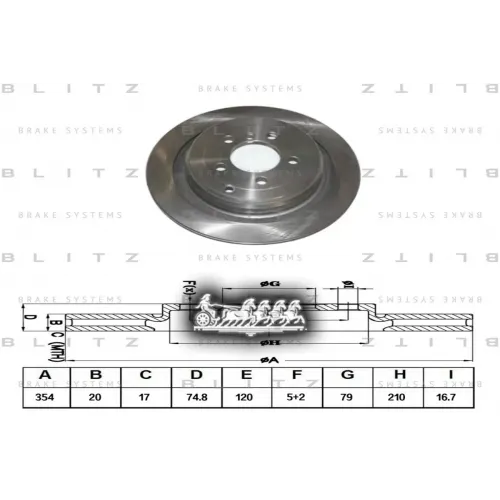 Диск Тормозной Land Rover Range Rover 09- Задн. Вент. Blitz 