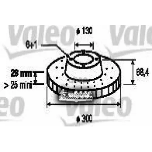 Диск Тормозной Mercedes Srinter (2006 - ) Зад X1 Valeo 