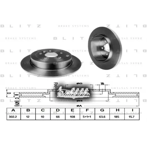Диск Тормозной Land Rover Freelander 06- Задн. Blitz 