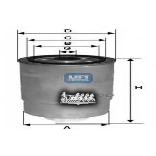 Фильтр Топливный Iveco/Jeep Daily/Cherokee -06 2.3/2.8/3.0Td UFI 
