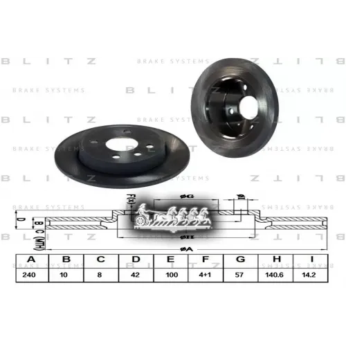Диск Тормозной Opel Astra/Meriva 04- Задн. Blitz 