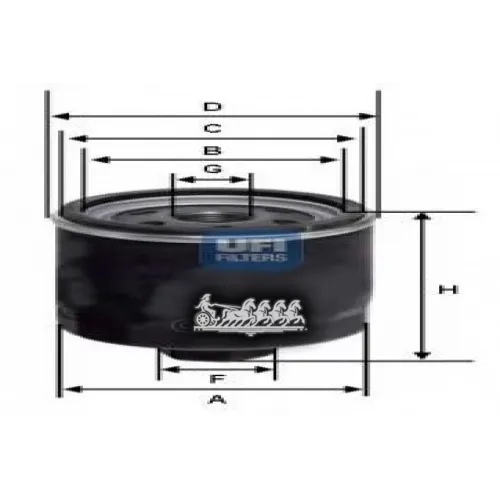 Фильтр Масляный Vag Fabia/Polo/Golf 4/Golf 5 96-/03- 1.4/1.6 UFI 