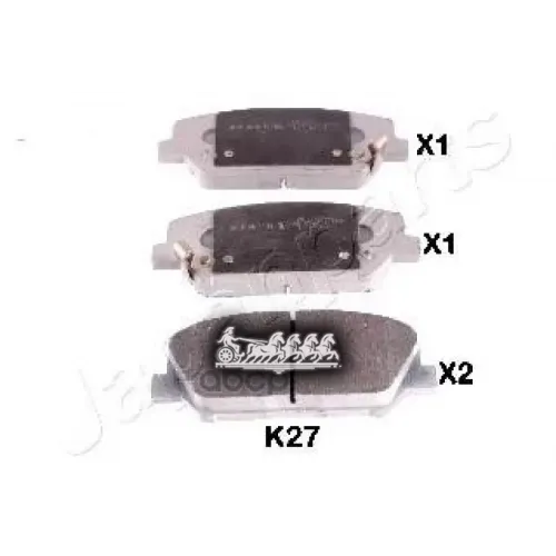 Колодки Тормозные Дисковые Japanparts PA-K27AF