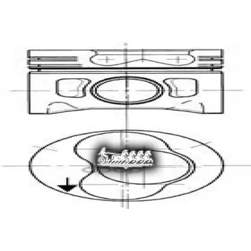 Поршень Комплект Vag T4/Lt28 95- 2.5Tdi Acv/Ahd/Agx/Ajt/Bbe/Bbf (Цил.3/4/5) KOLBENSCHMIDT 