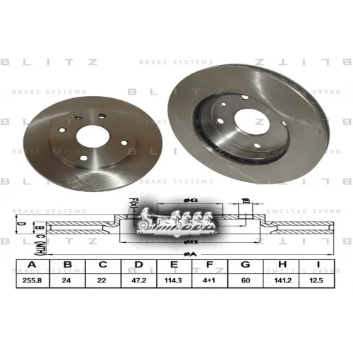 Диск Тормозной Chevrolet Epica/Lacetti/Nubira 05- Перед. Вент. Blitz 