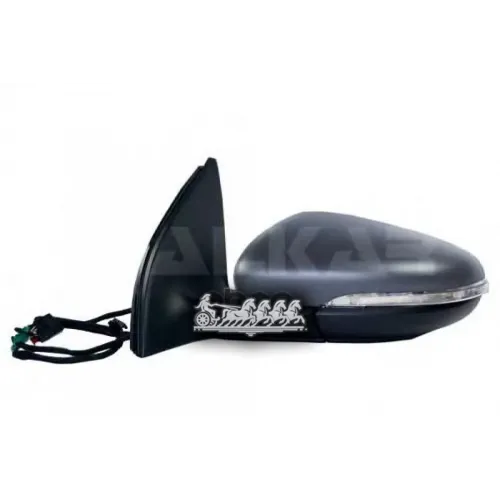 Зеркало Заднего Вида Vw Golf 09- Электрич.выпукл.подогрев.ук-Ль Поворот.грунт.прав. (В Сборе) ALKAR 