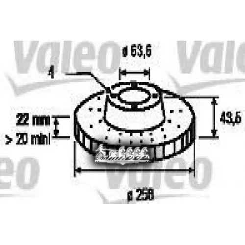 Диск Торм.ford Focus (258X22) Вентилируемые Valeo 