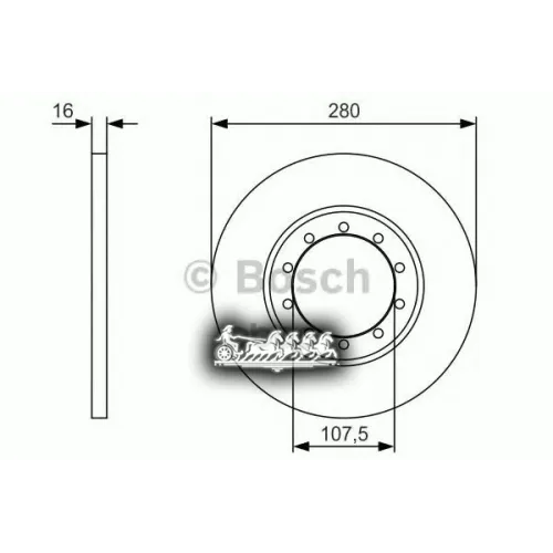 Диск Тормозной Ford Transit 06- Задн. Bosch 