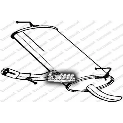 Глушитель Задний Nissan Qashqai 06- Bosal 