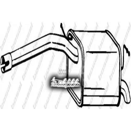 Глушитель Задний (V.w. Caddy 04- ) Bosal 