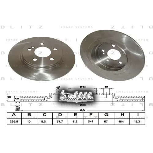 Диск Тормозной Mb W204/E212 07- Задн. Blitz 