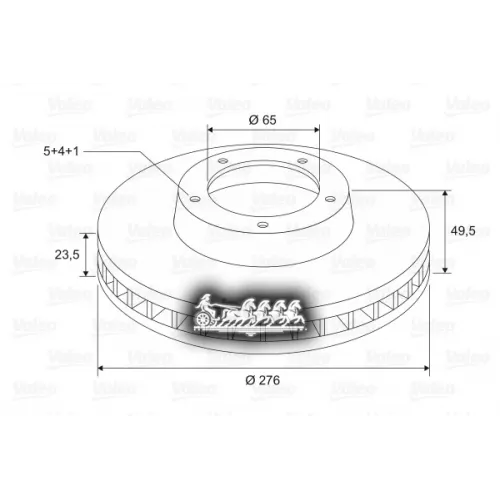 Диск Тормозной Audi A3/Skoda Octavia/Vw Golf 12- Передний Вент.d 276Мм. Valeo 197 660