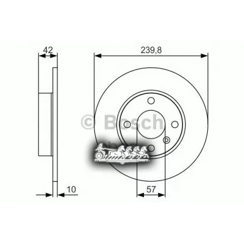 Диск Тормозной Opel Astra G -04 Задн. Bosch 