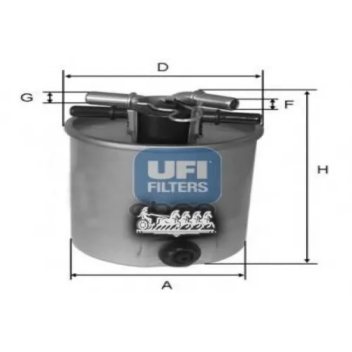 Фильтр Топливный Nissan Qashqai/X-Trail/Renault Koleos 2.0D 07- UFI 24.026.01