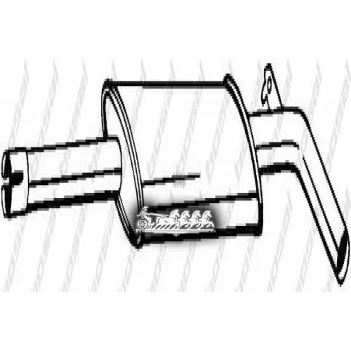 Глушитель Центральный (Rena Mégane Ii 02- ) Bosal 