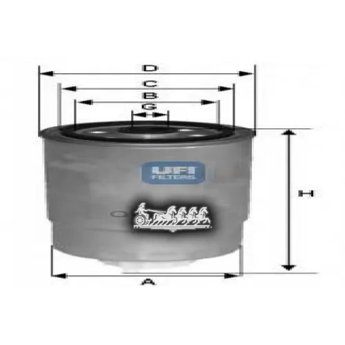 Фильтр Топливный Fiat Ducato 02- UFI 24.H2O.05
