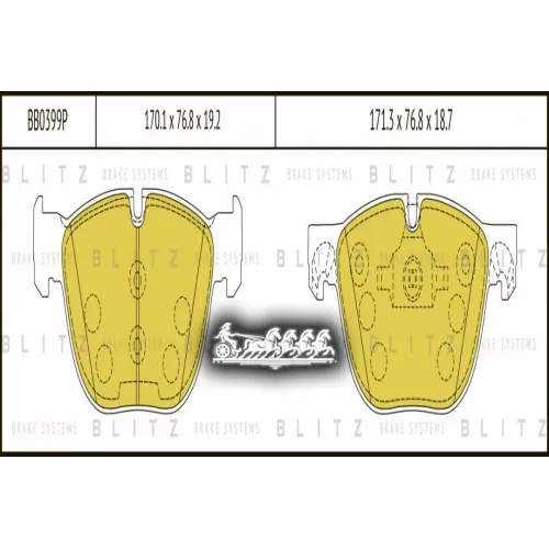 Колодки Тормозные Дисковые Перед Blitz 