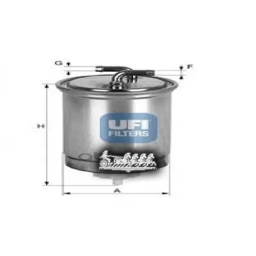 Фильтр Топливный Vw T2/Golf 2/Lt/Polo 1.3D-2.4D/Honda Accord 2.0D -00 UFI 24.365.00