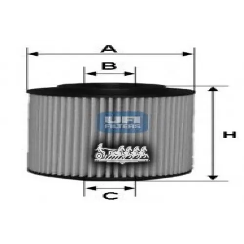 Фильтр Масляный Bmw 3(E46)/3(E90) 01-/05- N42/N43/N46 UFI 