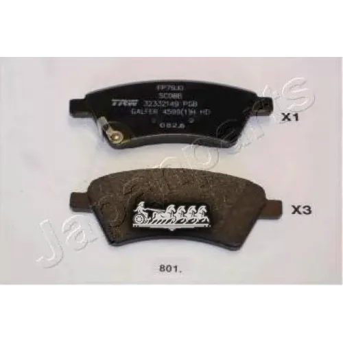 Колодки Тормозные Дисковые Japanparts PA-801AF
