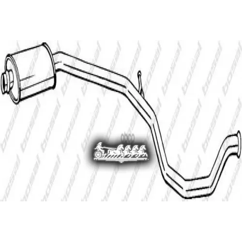 Глушитель Центральный (Peug 206 00-03 ) Bosal 