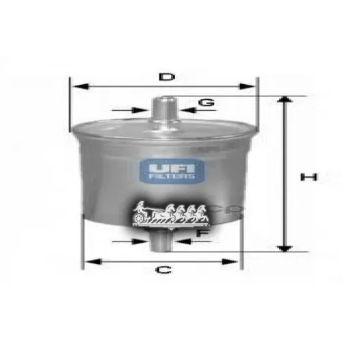 Фильтр Топливный Opel/Gm/Lada 2123 UFI 31.722.00