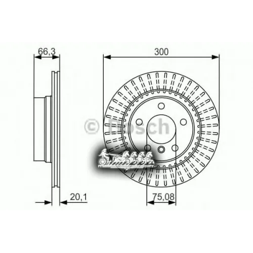 Диск Тормозной Bmw 3(E90) 03- Задн.вент. Bosch 